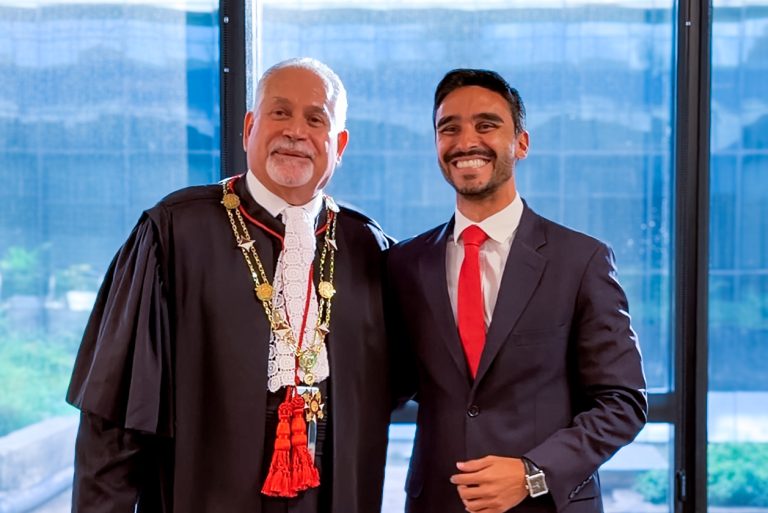 Pedro Rodrigues na solenidade de posse de Demetrius Gomes Cavalcanti